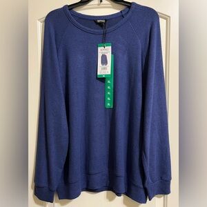 NWT Buffalo David Bitton Women's Dark Navy Blue Heather Sweater Size XL SOFT